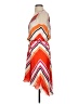 Express 100% Polyester Stripes Multi Color Orange Casual Dress Size S - photo 5