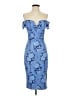 Guess Paisley Blue Cocktail Dress Size 0 - photo 1