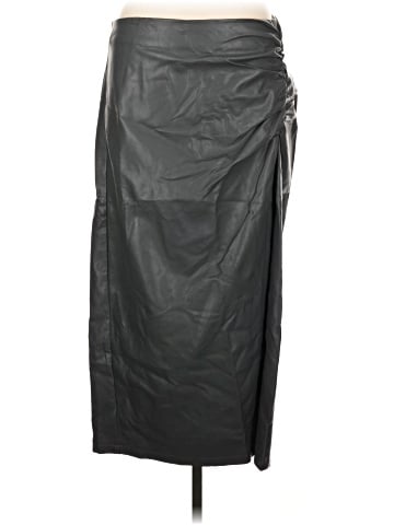 By Anthropologie Faux Leather Skirt (view 1)