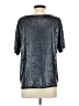 J.Crew 100% Viscose Metallic Silver Short Sleeve T-Shirt Size S - photo 2