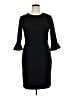 Donna Morgan Solid Black Cocktail Dress Size 14 - photo 1
