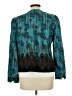 Coldwater Creek 100% Cotton Print Teal Jacket Size 12 - photo 2