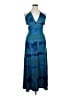 Unbranded 100% Polyester Tie-dye Blue Cocktail Dress Size XL - photo 1