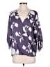 West Kei 100% Polyester Purple 3/4 Sleeve Blouse Size L - photo 1