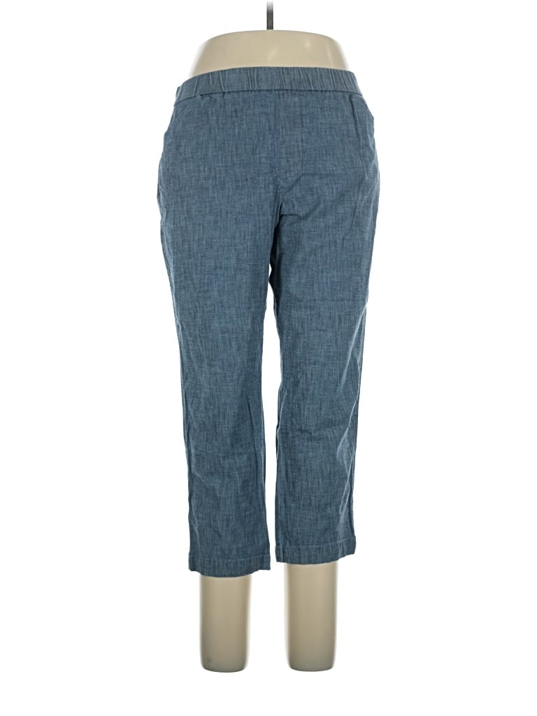 Pre-owned Lands' End Casual Pants In Blue