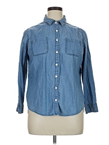 St. John's Bay Long Sleeve Button-Down Shirt (view 1)