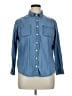 St. John's Bay 100% Cotton Blue Long Sleeve Button-Down Shirt Size XL (petite) - photo 1