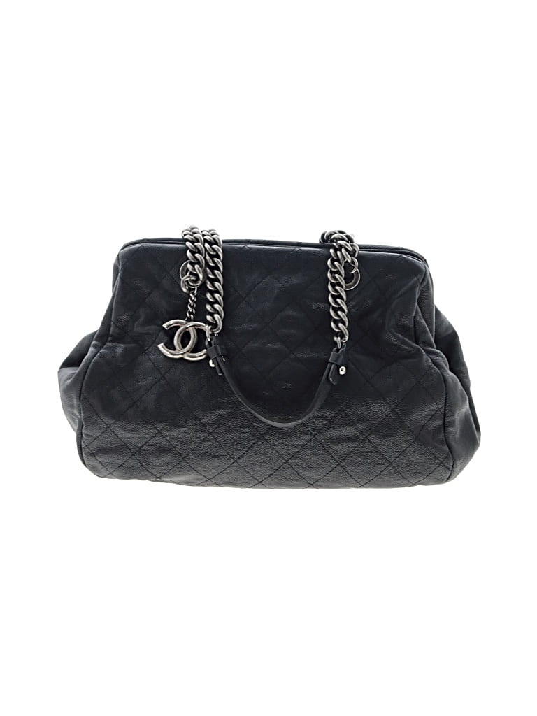Chanel Leather Shoulder Bag, Black