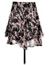 A.L.C. Floral Black Silk Skirt Size 2 - photo 2