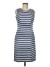 J. McLaughlin Stripes Blue Casual Dress Size M - photo 1