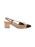Express Color Block Tan Heels Size 6 - photo 1