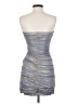 Teeze Me 100% Polyester Metallic Silver Cocktail Dress Size 5 - photo 2