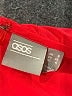 ASOS 100% Polyester Chevron-herringbone Ivory Red Short Sleeve Blouse Size 4 - photo 7