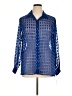 Notations 100% Polyester Blue Long Sleeve Blouse Size XL - photo 1