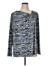 Liz Claiborne Chevron-herringbone Blue Long Sleeve Blouse Size 1X - photo 1