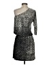 Tibi Metallic Silver Cocktail Dress Size XS - photo 2