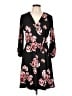 Apt. 9 Floral Black Casual Dress Size L - photo 1