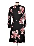 Apt. 9 Floral Black Casual Dress Size L - photo 2