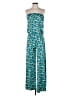Veronica M. Print Teal Jumpsuit Size XS - photo 1