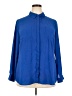 Lane Bryant 100% Polyester Blue Long Sleeve Blouse Size 18 - 20 Plus - photo 1