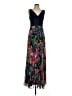 Xscape Floral Blue Black Cocktail Dress Size 4 - photo 1