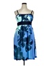 DressBarn 100% Polyester Tropical Blue Cocktail Dress Size 14 - photo 1