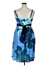 DressBarn 100% Polyester Tropical Blue Cocktail Dress Size 14 - photo 2
