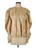 Ulla Johnson Metallic Gold Long Sleeve Silk Top Size 6 - photo 1