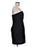 Chequer 100% Polyester Black Cocktail Dress Size 10 - photo 4