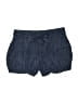 Athleta 100% Linen Chevron-herringbone Blue Shorts Size 6 - photo 1