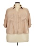 Cider 100% Polyester Tan 3/4 Sleeve Blouse Size 4X - photo 1
