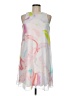 Calvin Klein 100% Polyester Graphic White Cocktail Dress Size 8 - photo 1