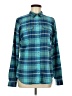 Eddie Bauer Plaid Teal Long Sleeve Blouse Size M (tall) - photo 1