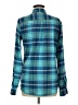 Eddie Bauer Plaid Teal Long Sleeve Blouse Size M (tall) - photo 2