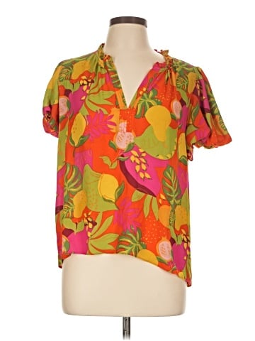 Rose + Olive Short Sleeve Blouse (view 1)