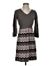 Spense Chevron-herringbone Gray Casual Dress Size S - photo 1
