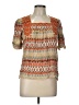 Solitaire 100% Rayon Orange Short Sleeve Blouse Size L - photo 1