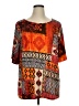 Susan Graver Orange Short Sleeve Blouse Size 1X - photo 1