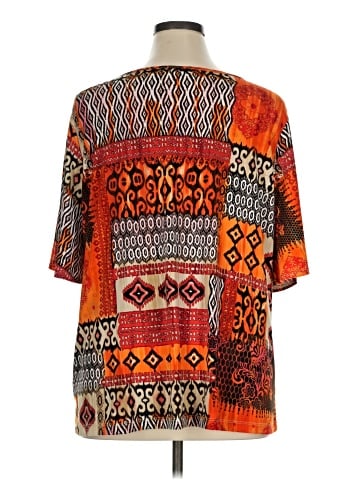 Susan Graver Short Sleeve Blouse (view 2)