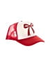 Assorted Brands Bow Print Red Baseball Cap One size - photo 1