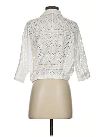 White House Black Market 3/4 Sleeve Button-Down Shirt (view 2)