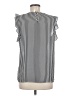 Saks Fifth Avenue 100% Polyester Silver Sleeveless Blouse Size M - photo 2