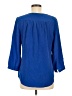 Max Studio 100% Silk Blue 3/4 Sleeve Silk Top Size M - photo 2