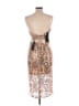 Bebe 100% Polyester Metallic Tan Cocktail Dress Size XL - photo 2