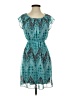 En Focus Studio 100% Polyester Chevron-herringbone Teal Casual Dress Size 4 - photo 1