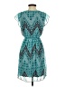 En Focus Studio 100% Polyester Chevron-herringbone Teal Casual Dress Size 4 - photo 2
