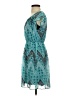 En Focus Studio 100% Polyester Chevron-herringbone Teal Casual Dress Size 4 - photo 5