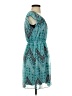 En Focus Studio 100% Polyester Chevron-herringbone Teal Casual Dress Size 4 - photo 4