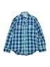Mini Boden 100% Cotton Checkered-gingham Blue Long Sleeve Button-Down Shirt Size 6 - photo 1