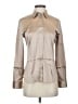 LILYSILK Metallic Tan Long Sleeve Silk Top Size S - photo 1